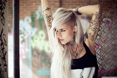Blonde Girl Tattoos HD Desktop Wallpapers : High Definition ...
