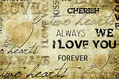 3D Two Love Heart Together Forever HD Picture