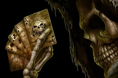 Download Wallpapers 1280x960 Death, Skeleton, Cards, Poker 1280x960 ...