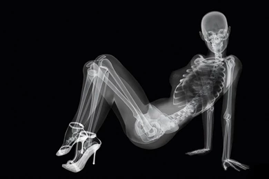 Download Wallpapers Girl, Skeleton, X ray, Black Backgrounds ...