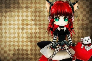 Cute Emo Scene Punk Girl Cat (
