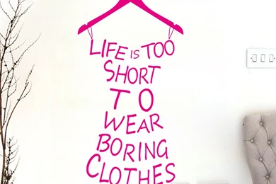28*58Cm Life Is Too Short Cute Hanger Wallpapers Cloakroom Decor ...