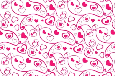 Heart And Swirl Pattern Wallpapers » WallDevil   Best Free HD ...