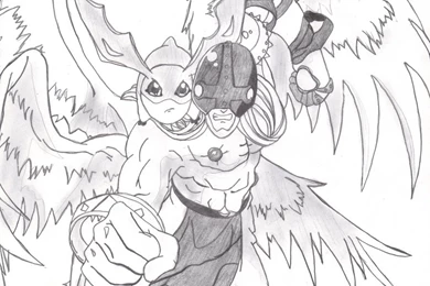 DeviantArt: More Like Patamon X Antibody Lineart By Artista Batista