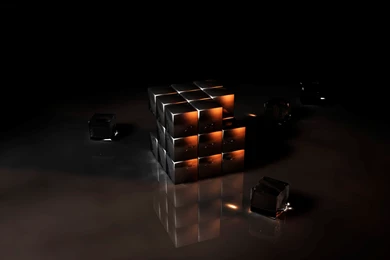 Glow Cubes 3D Dark Version