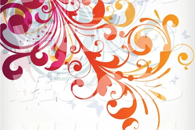 Vector Of Flourish Vines Over Off White Backgrounds Design Version ...