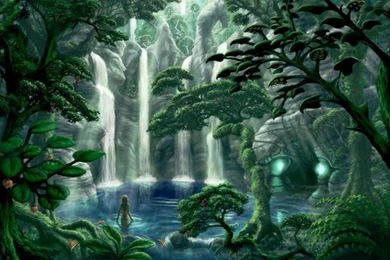 Lots Of Fairy Green Backgrounds