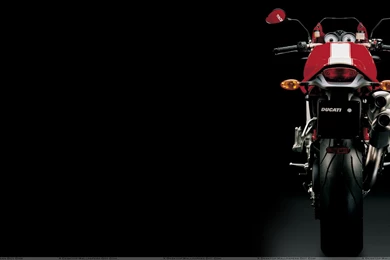 Back Pose Of Ducati Monster S4Rs 08 And Black Backgrounds Wallpapers