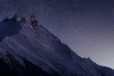 Thousands Of Images About Mountain Night Snow Dark Star