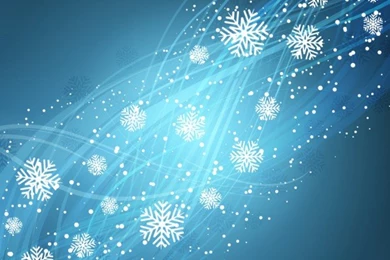 Wavy Blue Snowflakes Backgrounds Vector