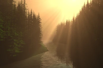 Digital Blasphemy Riverbend «Linux «OS Wallpapers «Anime Wallpapers