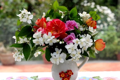 7 Roses In Vase Free Download Jasmine Flower High Definition ...