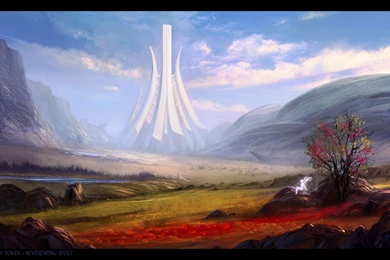 Hideyoshi Ruwwe Neverending Story Fairies Fantasy Art Mountains ...