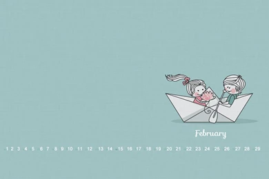 February 2016 Calendar Windows 8.1/10 Theme