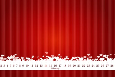 The Original Calendar For Valentine's Day February 14 Wallpapers ...