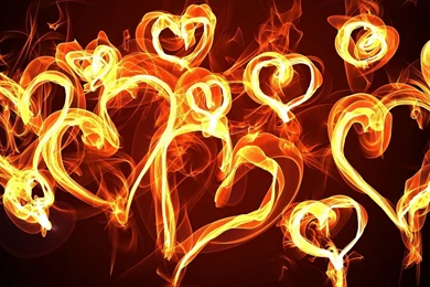 Hearts On Fire Love Art Wallpapers HD For Desktop And Mobile