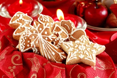 Download Wallpapers 3840x2400 Cookies, Holidays, Ornaments, Red ...