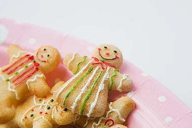 Lovely Gingerbread Men Picture 1   Wallcoo.net