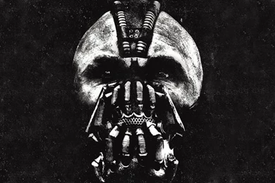 Free Wallpapers: Black And White Bane Face Batman: The Dark Knight ...