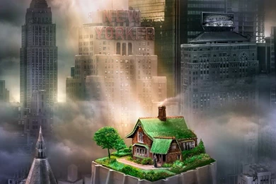 Clouds Cityscapes New York City Fantasy Art Magic Digital Art ...