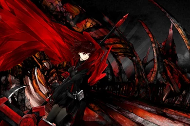 RWBY, Ruby Rose, Red, Black, Rooster Teeth, Anime Girls Wallpapers ...