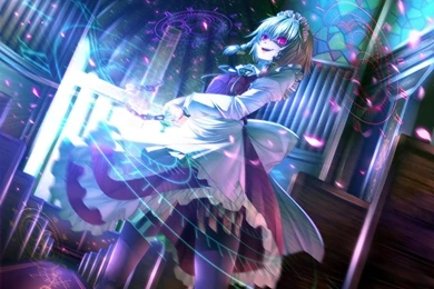 Video Games Touhou Dress Maids Power Izayoi Sakuya Magic Short ...