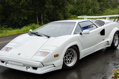 Download Wallpapers 1920x1080 Lamborghini, Countach, White, Side ...