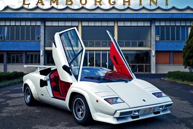 White Lamborghini Countach Wallpapers   Image