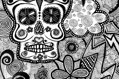 Black And White Candy Skull Wallpapers ©KC :)