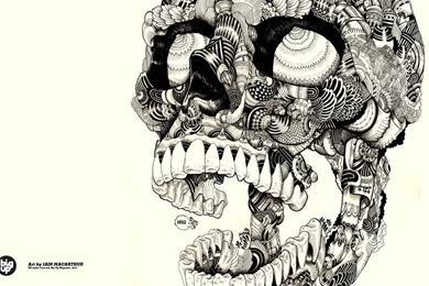 Wallpaper: Abstract, Skull, Creepy, Black And White, White ...