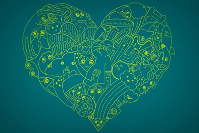 The Heart Doodle   Wallpapers 2 By Gugau On DeviantArt