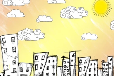 DOODLED CITY WALLPAPER   (