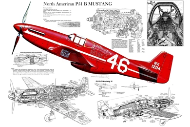 Airplane Plane WWII World War P 51 Cutaway Military Wallpapers ...