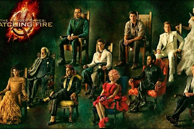 The Hunger Games: Catching Fire Characters On Chairs 1600x900 ...