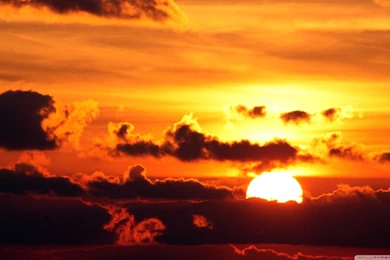 Sunset Above Clouds HD Desktop Wallpapers : High Definition ...