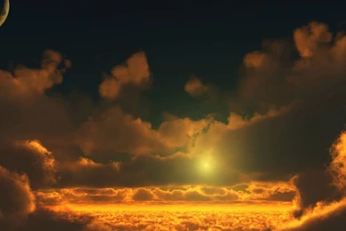 Download Sunset From Above The Clouds Wallpapers For Samsung Galaxy Tab
