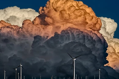 Sunset Clouds Windmill HD Wallpaper, Sunset Clouds Windmill ...