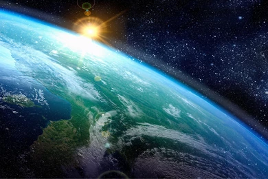 Space Sunlight Hitting Earth Space Light Sun Desktop Backgrounds ...