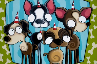 Whimsical Doggies   (