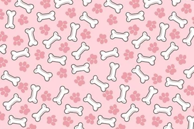 Cream Timeless Treasures Dog Bone Fabric Brown