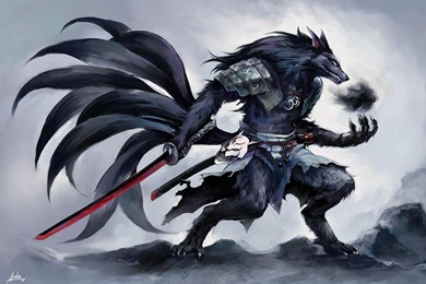 Image   Kitsune Samurai Wallpaper.jpg   Secret RP Wiki   Wikia