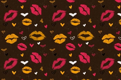Lips Kisses Valentines Illustration iPhone 6 Wallpapers / IPod ...