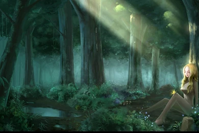 2560x1440 The Sword, Teresa, Trees, Nature, Art, Anime, Girl ...
