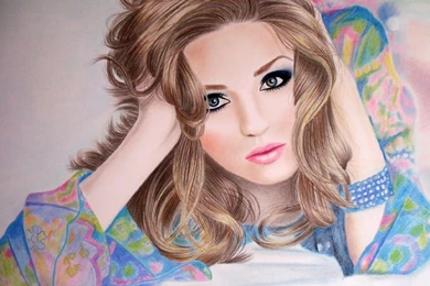 Beautiful Girl Face Painting Poster Wallpapers