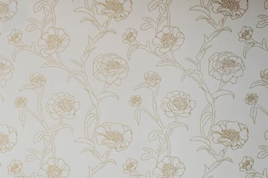 Peonies Self Adhesive Removable Wallpaper, Gold Leaf ...