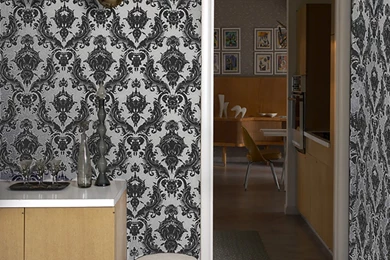 Damsel Self Adhesive Wallpapers In Metallic Silver Design By ...