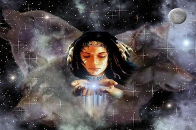 Wallpapers Dance Girl Cool Wolf Dream Magic Moon Native American ...