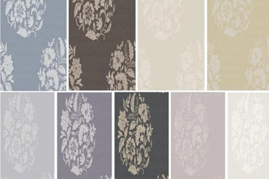 NEW LUXURY FLORAL MOTIF TEXTURED METALLIC HIGH QUALITY NON WOVEN ...