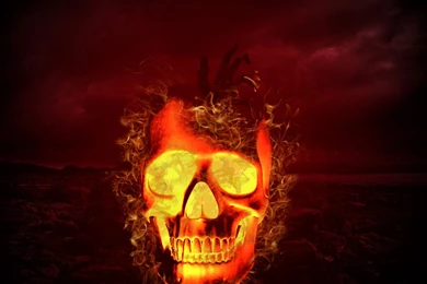 Free Wallpapers   Skull In Flame 1280x1024 Wallpapers