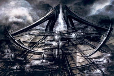 Biomechanical Landscape Scythe   Science Fiction H R Giger ...